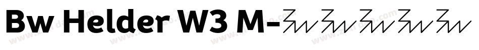 Bw Helder W3 M字体转换